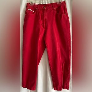 Escada Sport Crop Red Pants International Size 42